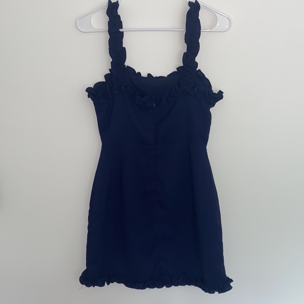 superdown Arabella Navy Ruffle Mini Dress - Picture 7 of 10